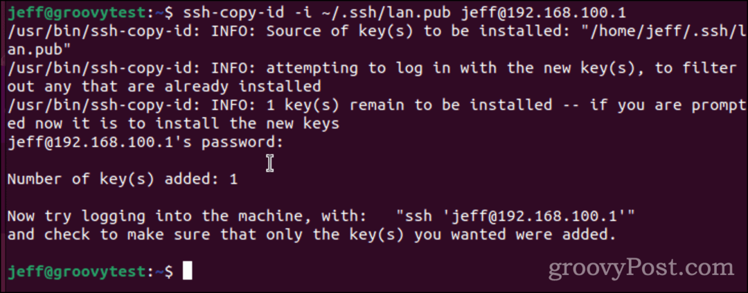 Kopíruje sa váš kľúč SSH