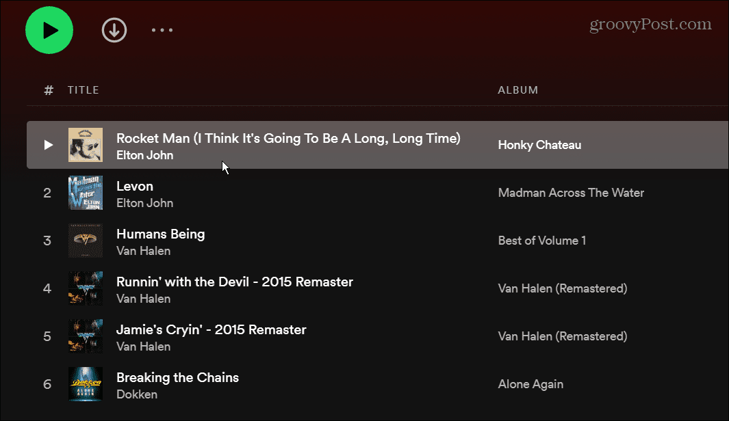 skopírovať zoznam skladieb na Spotify