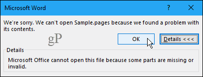 Dokument programu Word sa nedá otvoriť v programe Word