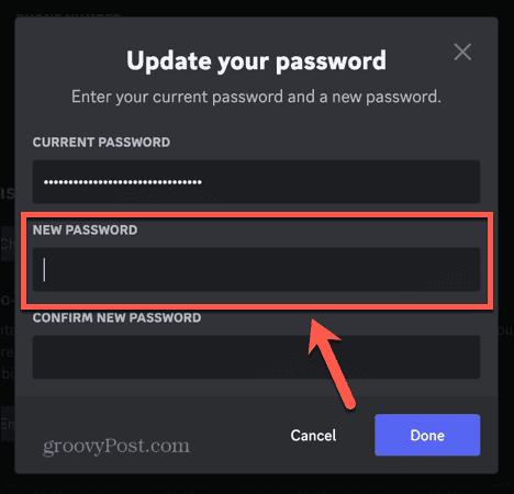 zničiť nové heslo