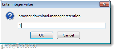 nastavenie retencie sťahovania firefox 4