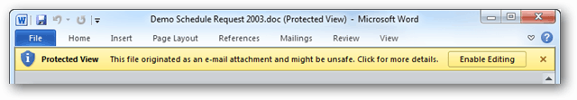 Zakázať chránené zobrazenie pre prílohy programu Outlook