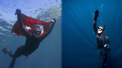 Historické potápanie v Antarktíde od národného športovca Şahiky Ercümen