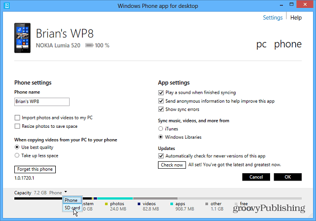 Aplikácia Windows Phone pre počítače