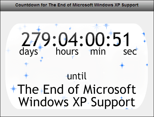 Odpočítavanie podpory pre systém Windows XP