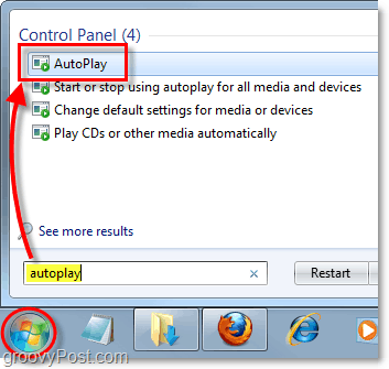 Windows 7 autoplay menu