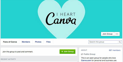 canva facebook skupina