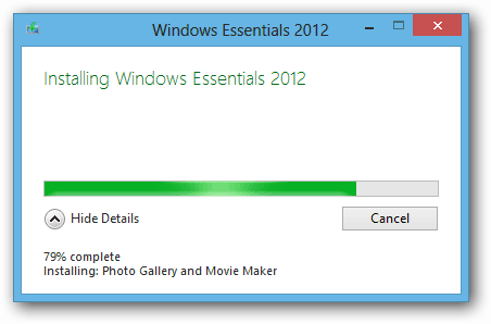 Inštalácia systému Windows Essentials 2012