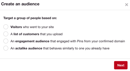 Publikum na Pintereste funguje podobne ako vlastné publikum na Facebooku.