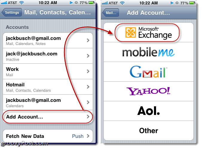 Ako synchronizovať e-maily, kontakty a kalendáre služby Hotmail s iPhone pomocou ActiveSync (s Push!)