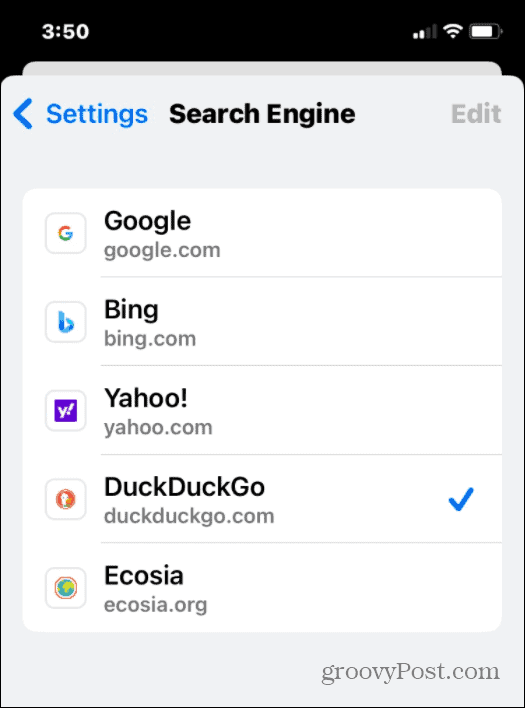 Google Chrome Vyberte vyhľadávací nástroj