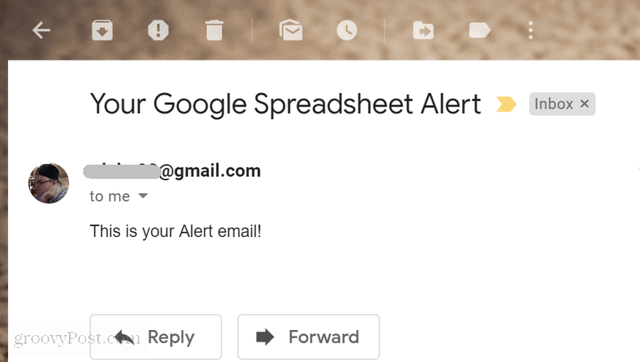 upozornenie e-mailom na skripty Google