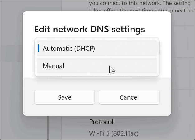 upraviť nastavenia DNS