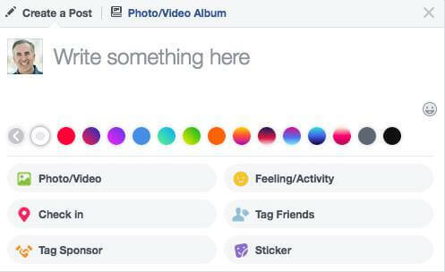 Facebook rozšíril škálu možností farieb pozadia dostupných pre aktualizácie stavu.