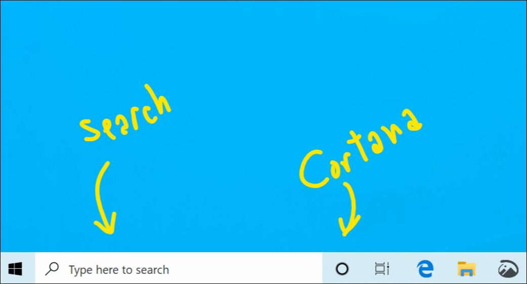 Cortana Search Separated Windows 10 18317