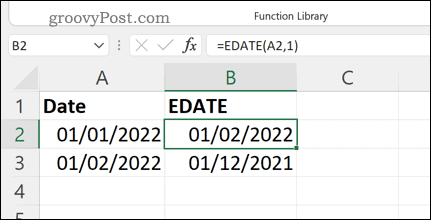 Ďalšie príklady vzorca EDATE v Exceli