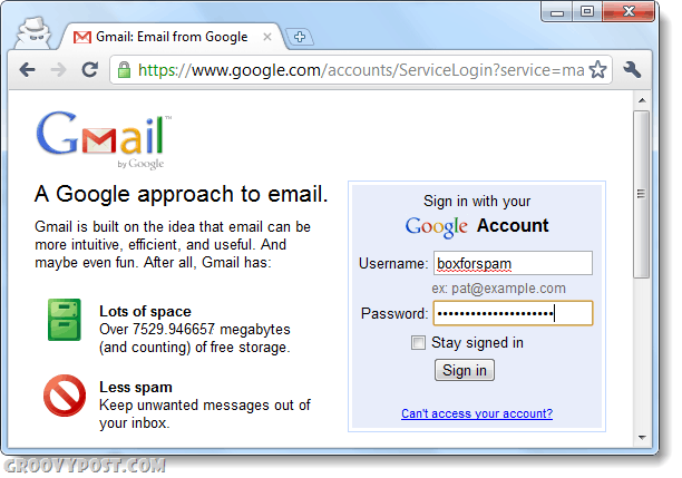 prihlásiť sa do Gmailu druhýkrát pomocou inkognito na prihlásenie do viacerých účtov