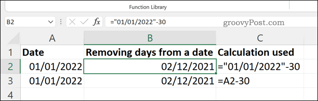 Odstránenie dní z dátumu v Exceli