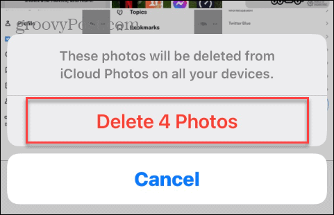 Odstráňte fotografie z iCloud
