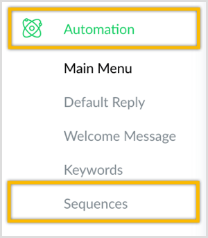 vytvoriť sekvenciu pre Messenger robota s ManyChat