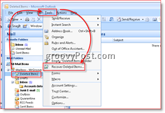 Obrázok Ako obnoviť odstránené položky v programe Outlook 2007