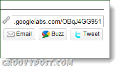 tlačidlo zdieľania adresy URL googlelabs