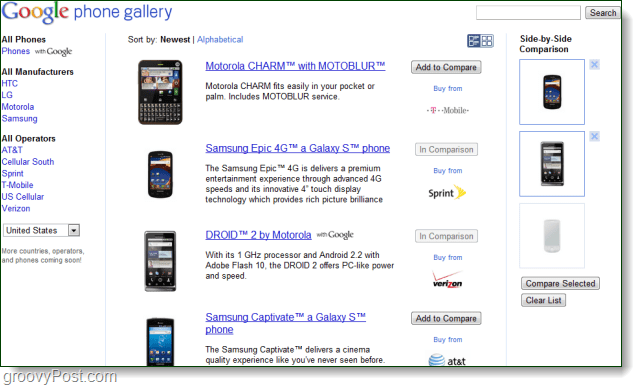 Google uvádza na trh Nexus One galériu telefónov
