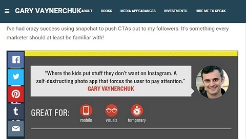 Citát Garyho Vanderčuka o dôležitosti Snapchatu