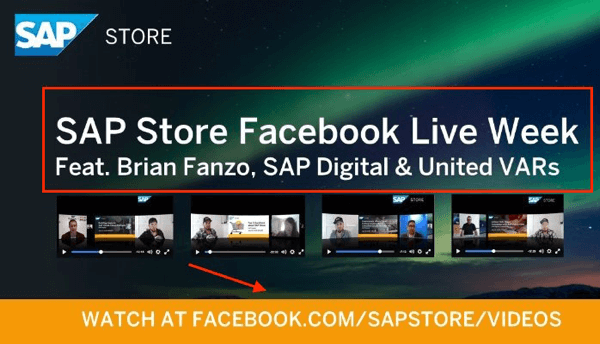 sap store facebook live týždeň