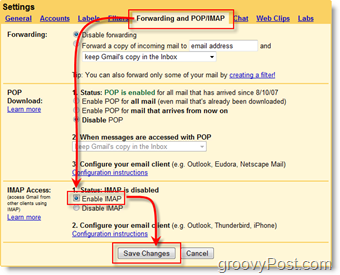 Používajte program Outlook 2007 s účtom GMAIL Webmail pomocou iMAP