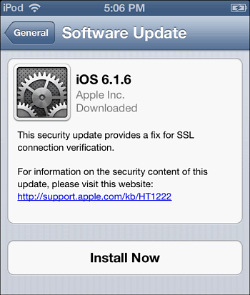Aktualizácia systému iOS 6.1.6