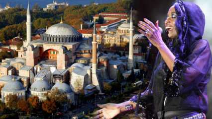 Podpora americkej speváčky Delly Miles pri otváraní bohyne Hagia Sophia