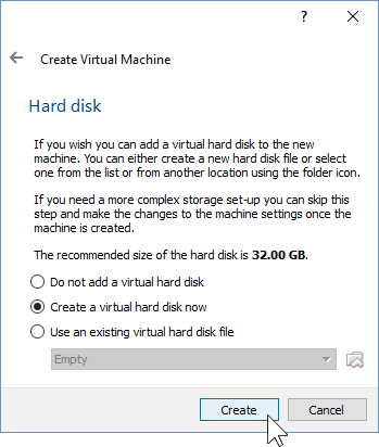 04 Určenie veľkosti pevného disku (inštalácia systému Windows 10)