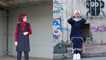 Tmavo modré oblečenie v hidžábskom oblečení