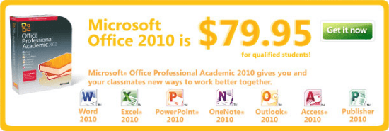 Zľava pre vysokoškolských študentov - vzdelávacia / akademická verzia Office 2010 je teraz k dispozícii