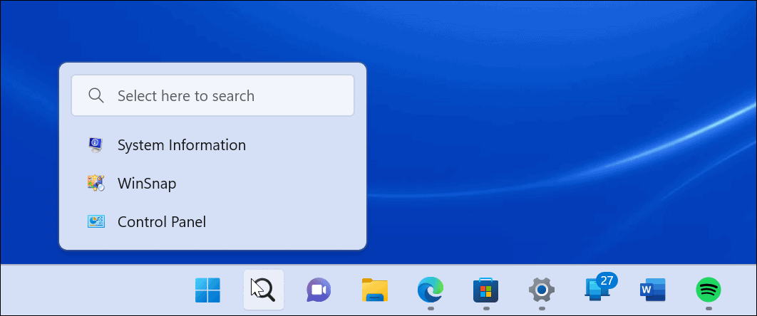 Vyhľadávací panel systému Windows 11 nefunguje
