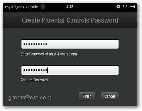 Vytvorte heslo rodičovskej kontroly