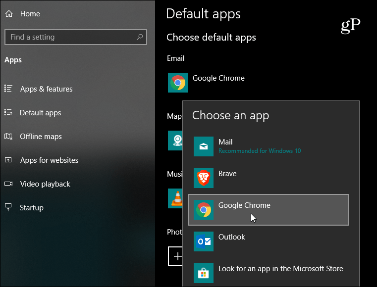3 Predvolené aplikácie Windows 10