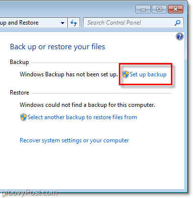 Windows 7 Backup - nastavenie zálohy