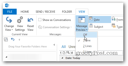 Ako prispôsobiť ukážku správy v programe Outlook 2013