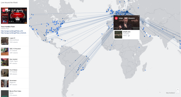 interaktívna mapa na Facebooku