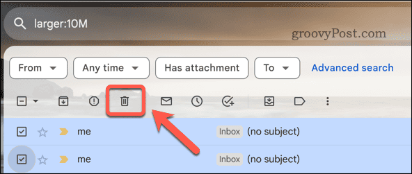 Odstránenie e-mailov Gmail z výsledkov vyhľadávania