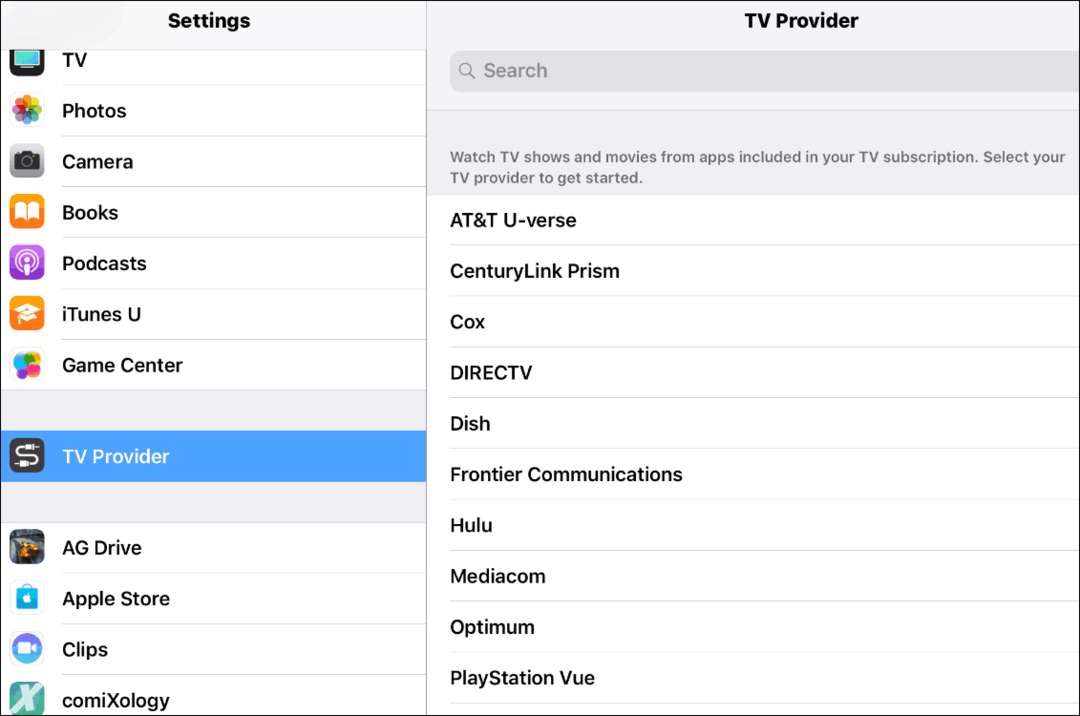Čo je poskytovateľ televízneho vysielania v systéme iOS a ako ho môžem používať?
