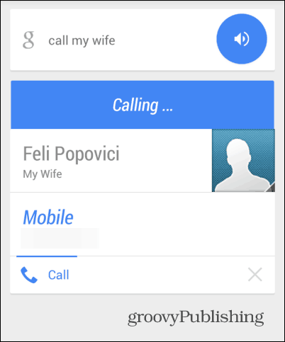 Zavolajte mame Google Asistent zavolajte manželke