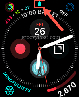 ikona vodného zámku hodiniek Apple