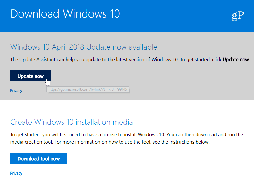 Stiahnite si aktualizáciu systému Windows 10. apríla 2018
