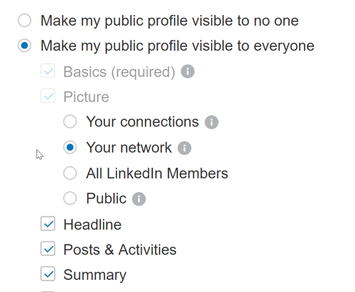 Zaistite, aby vaše nastavenia profilu LinkedIn umožnili komukoľvek vidieť vaše verejné príspevky.