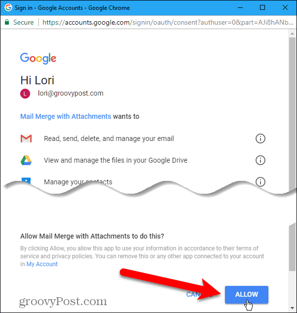 Povoliť prístup k účtu Gmail