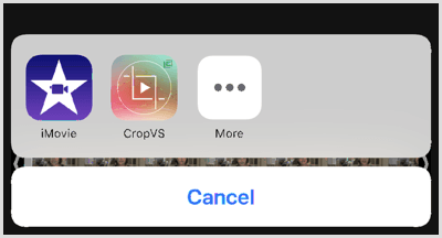 Klepnutím na ikonu CropVS otvoríte nástroje aplikácie.