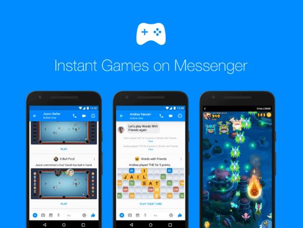 Facebook zavádza Okamžité hry pre Messenger v širšom rozsahu a zavádza nové bohaté herné funkcie, herných robotov a odmeny.
